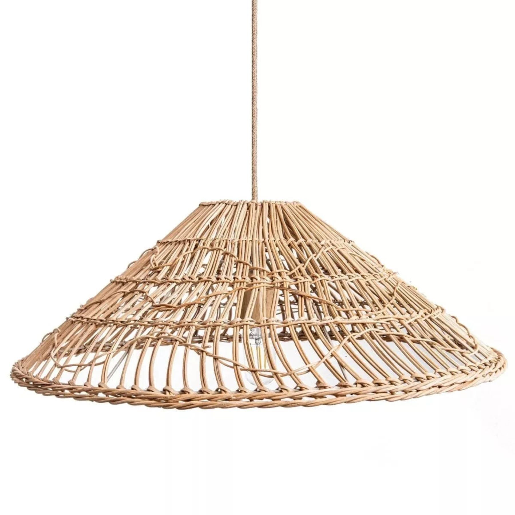 yara rattan hanging lamp is a combination of tradition and innovation in design that conveys a classic feel