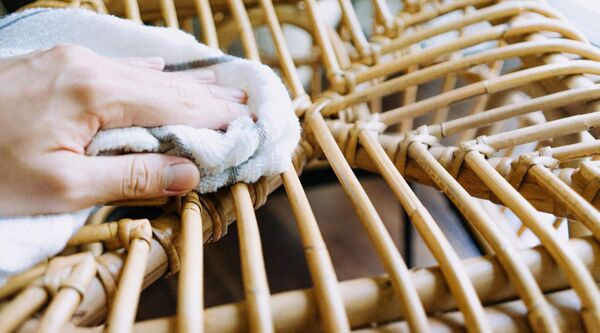 you can use a soft microfiber cloth dipped in soap suds to clean the furniture