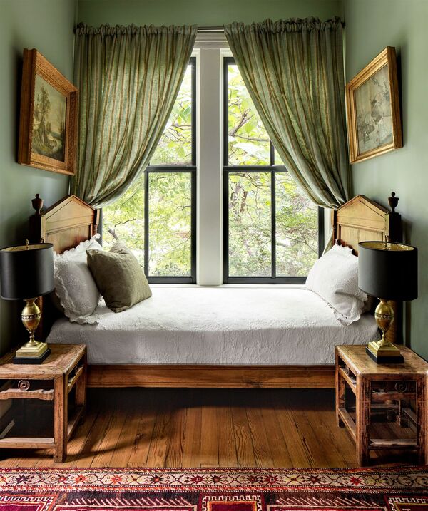 you can use the curtains to fully transform your room into a Bohemian style