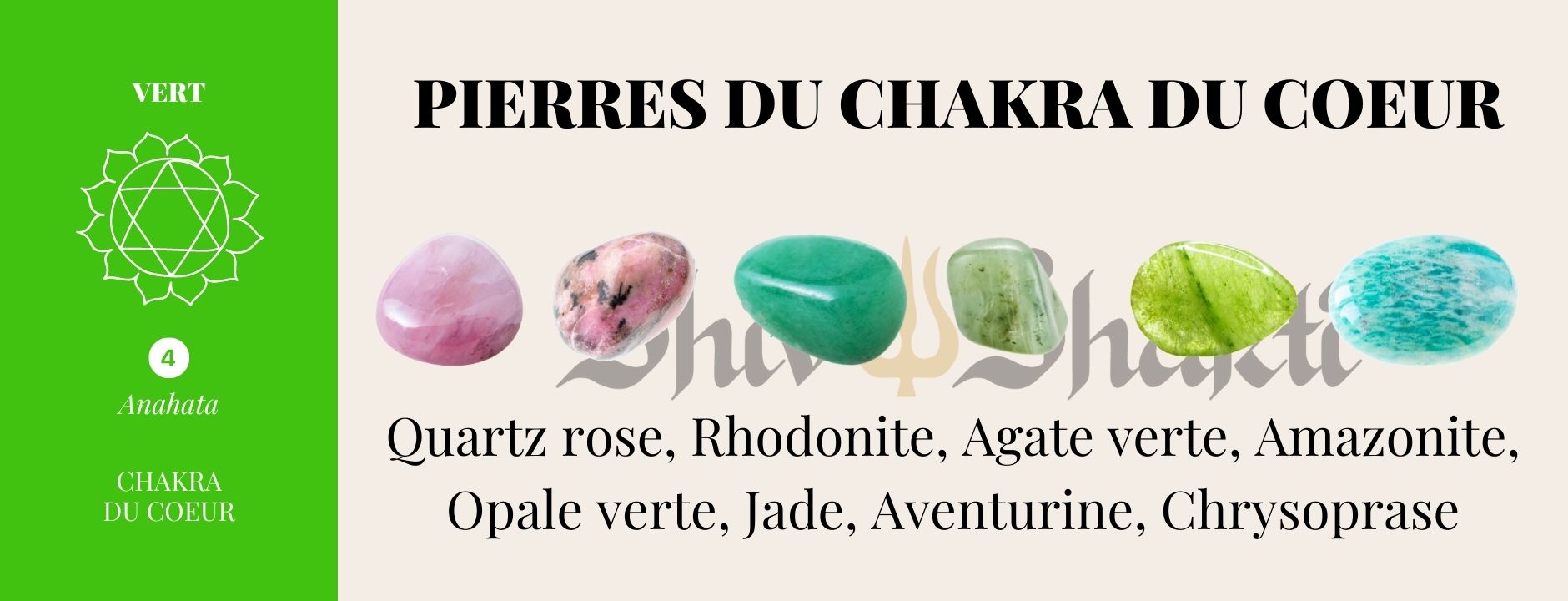 Pierres vertes pour chakra