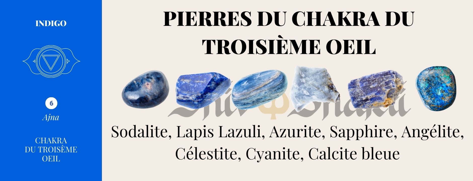 pierres du chakra du troisième oeil