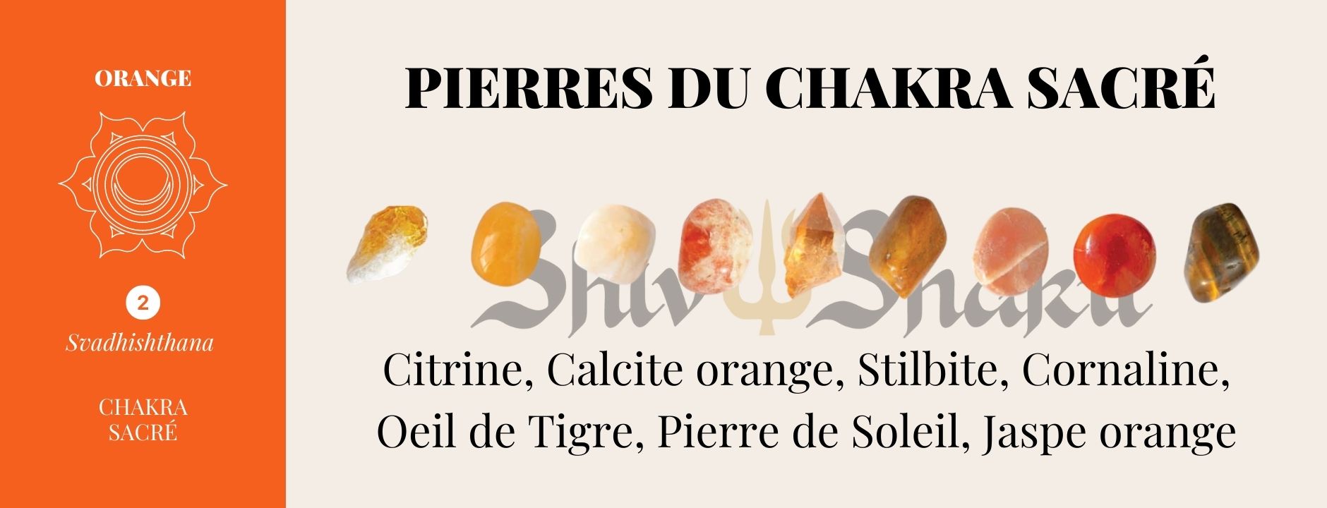 Pierres du chakra orange
