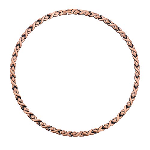 Stylish and Therapeutic Unique X Copper Magnetic Therapy Necklace