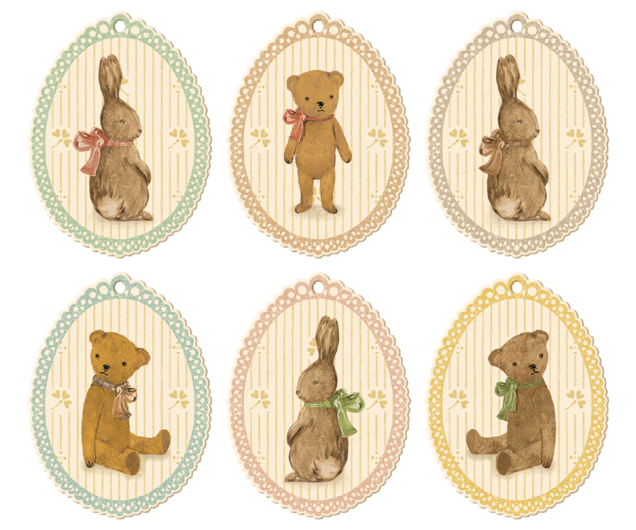 Acheter du papier cadeau Maileg avec Teddies and bunnies pour DIY 10m