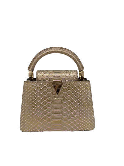 Louis Vuitton Gold & Black Capucines Monogram Bag Charm QJJ21E17KB002