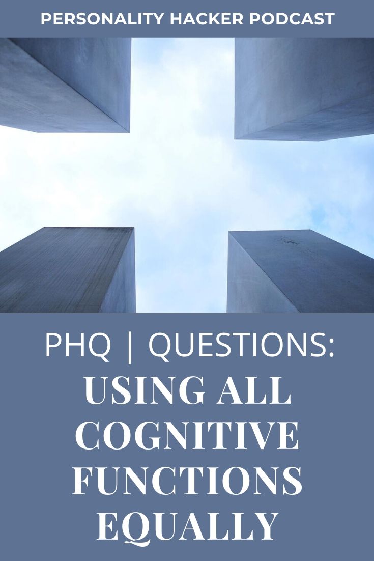 In this episode, Joel and Antonia answer a question from a listener about using all the cognitive functions equally in our personalities. #cognitivefunctions #myersbriggs