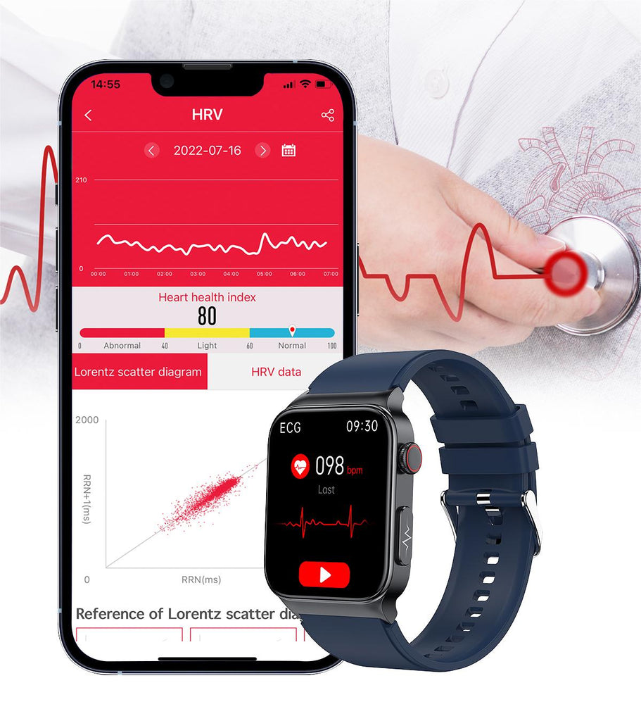 BP Doctor Non-invasive blood glucose ECG and PPG Smartwatch ECG5