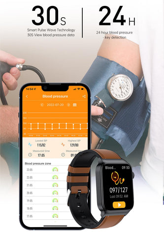 smart watch with blood pressure and heart rate monitor