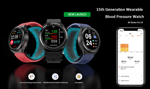 wristwatch that monitors blood pressure