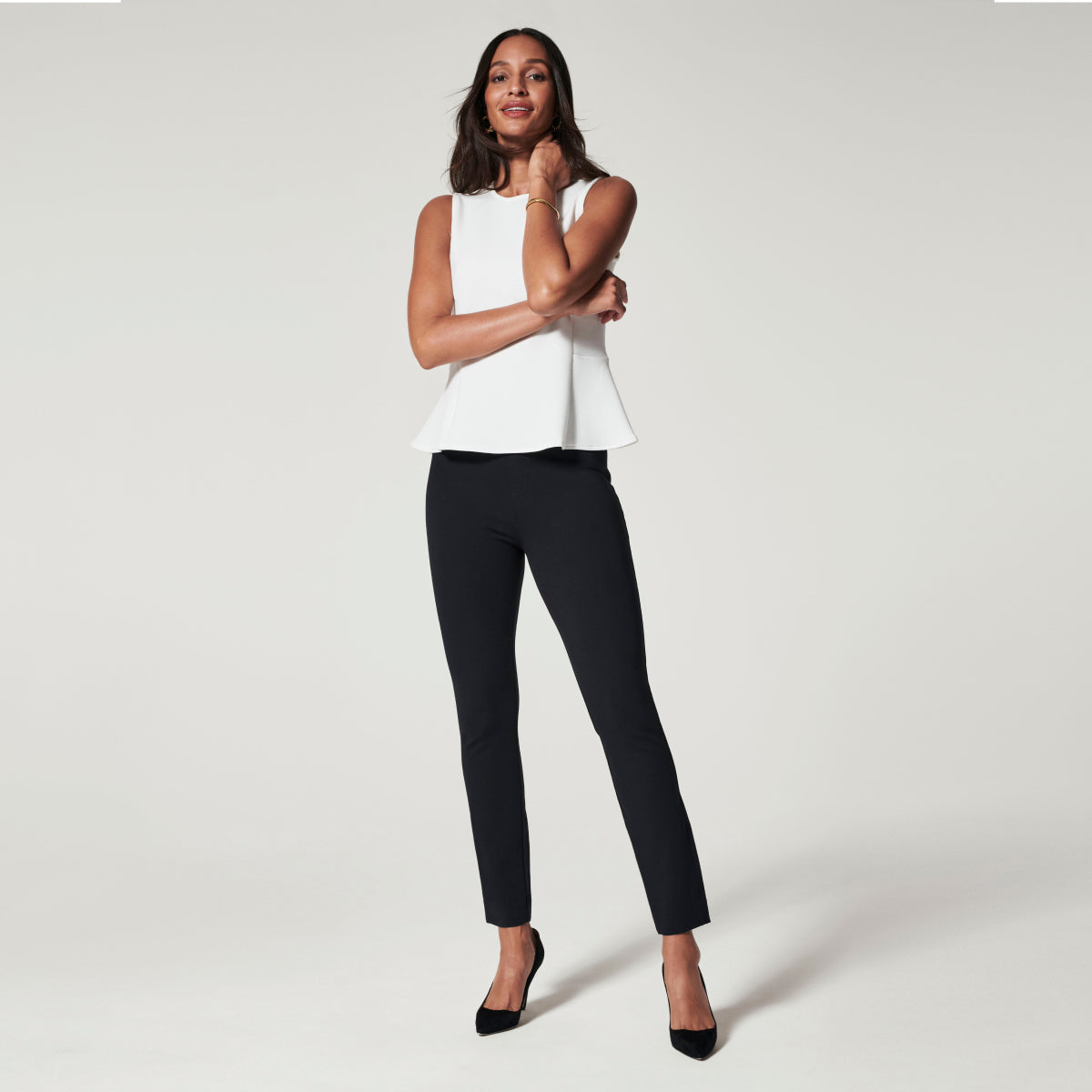Spanx® The Perfect Pant, Slim Straight in Charcoal Heather – Love