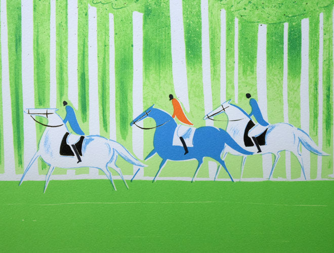 美術品/アンティークラシス　lassus リトグラフ　木陰の馬