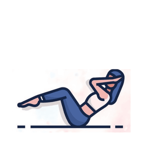 Woman doing abdominal crunches 