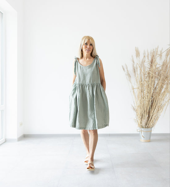 Linen Dress With Pockets  High quality linen summer dresses