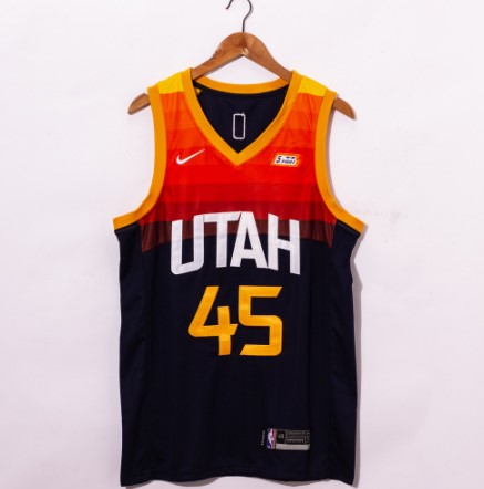 2021 Nueva NBA jersey Utah Jazz No . 45 Mitchell city Negro Gr – Halftime
