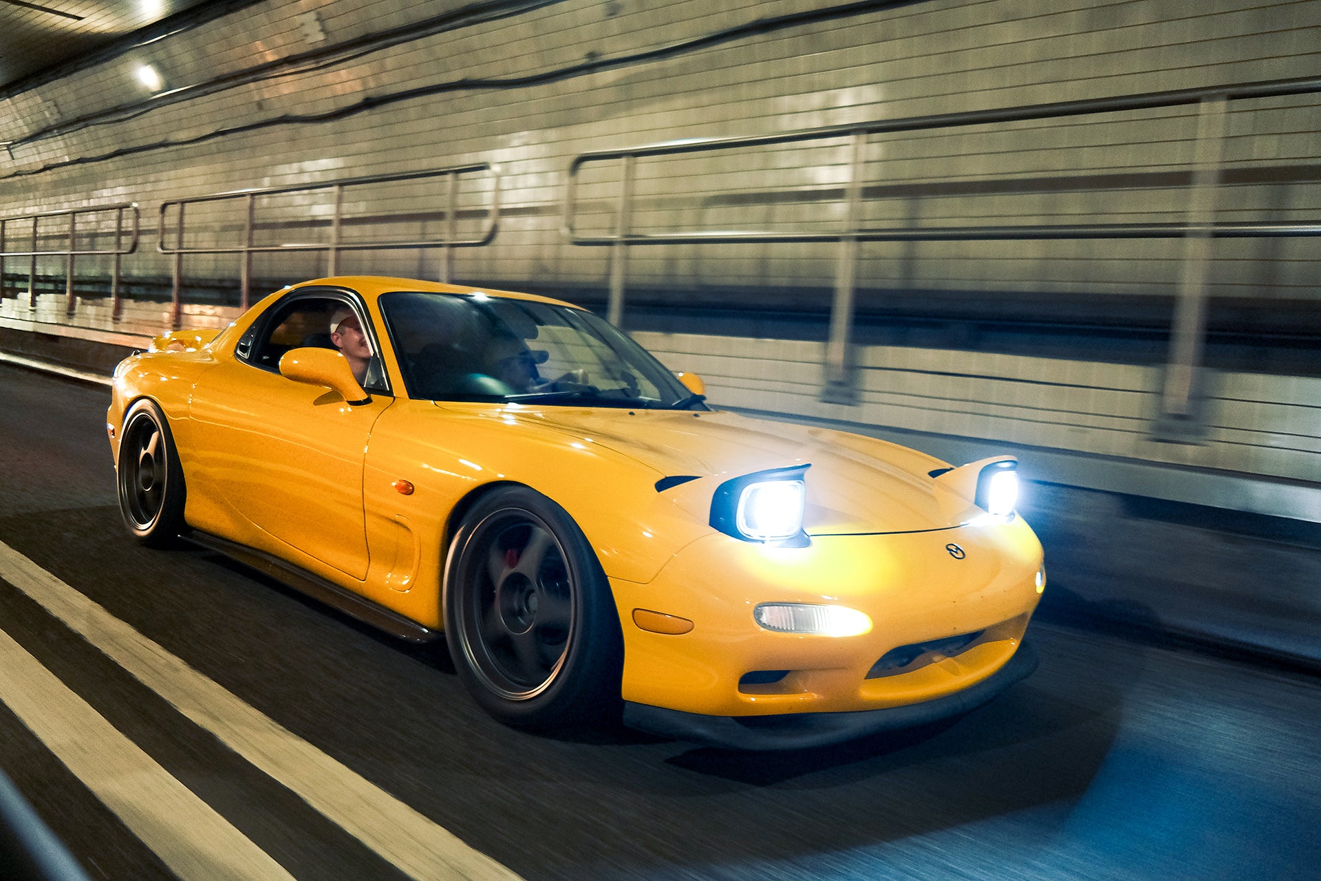 Drift Games - Josh's FC RX-7 looking particularly yellow