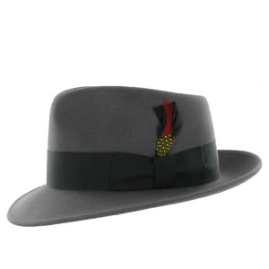 Crossfire Wool Felt Gambler Hat - XL - Black 