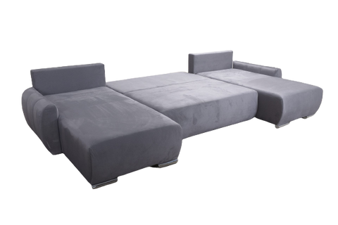 Ogromna powierzchnia spania w nowoczesnym narożniku rozkładanym Koda XL
