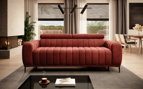 Zdjęcie przedstawiające przykładową aranżację nowoczesnej kanapy rozkładanej sofy do salonu z automatem włoskim Gandi. Nowoczesna sofa renomowanego producenta Wersal dostępna na dmsm.pl w promocyjnej cenie