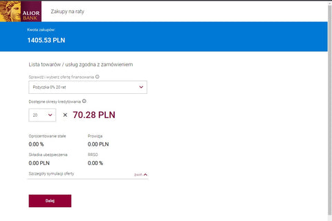 Podsumowanie raty 0% w DMSM.pl na przykładzie zakupu narożnika rozkładanego Scandik z użyciem kodu rabatowego