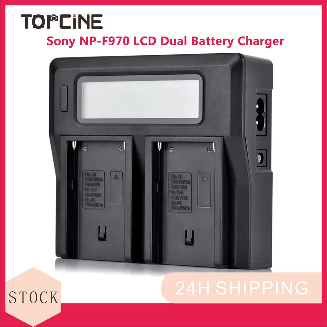Topcine LCD Dual Channel SONY NP-F970 F960 F770 F750 F550 Battery Charger for Sony NP-500/ NP-F530/NP-F550/NP-F560/NP-F570/NP-F750/NP-F770/NP-960/NP-F930/NP-F950/NP-F960/NP-F970 Cameras