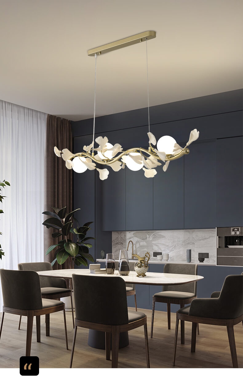 Designer Ginkgo Leaf Art Chandelier for Living Room Dining Room