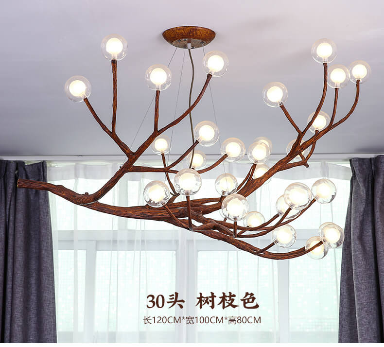 New Chinese Style Retro Branch Decoration Chandelier