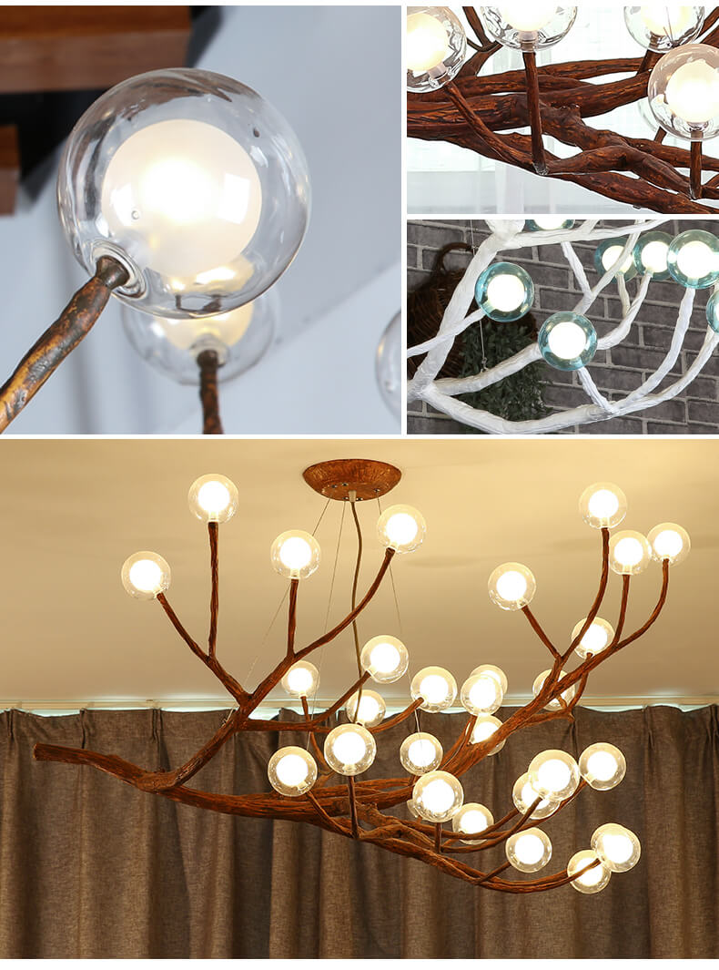 New Chinese Style Retro Branch Decoration Chandelier