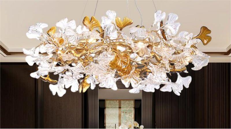 New Chinese Style Copper Living Room Chandelier