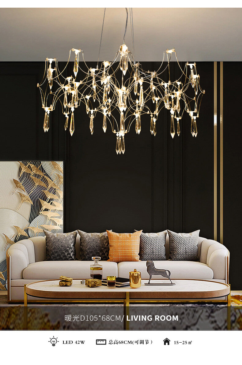 Modern Living Room Art Crystal Chandelier