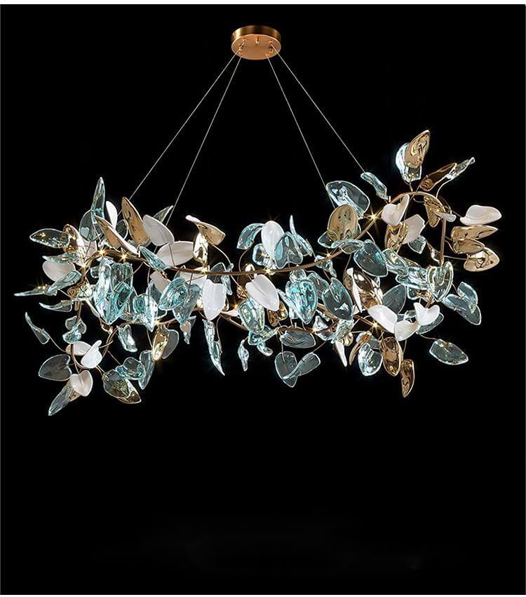 Creative All Copper Living Room Art Crystal Chandelier