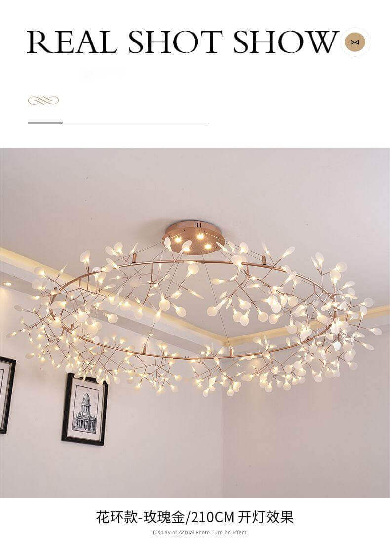 Nordic Firefly Chandelier for Living Room Bedroom