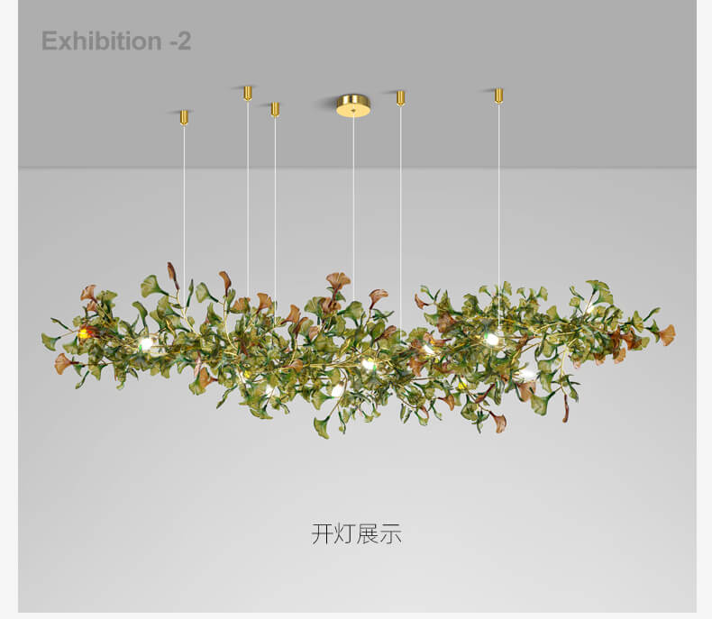 Modern Minimalist Designer Ginkgo Leaf Living Room Chandelier