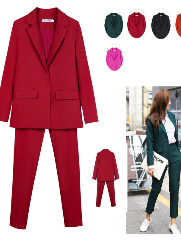 Red Pant Suit for Women, Dressy Pant Suits for Women , Two Piece Suit, Women  Formal Wear, Womens Suit, Womens Wedding Suit Set -  Singapore