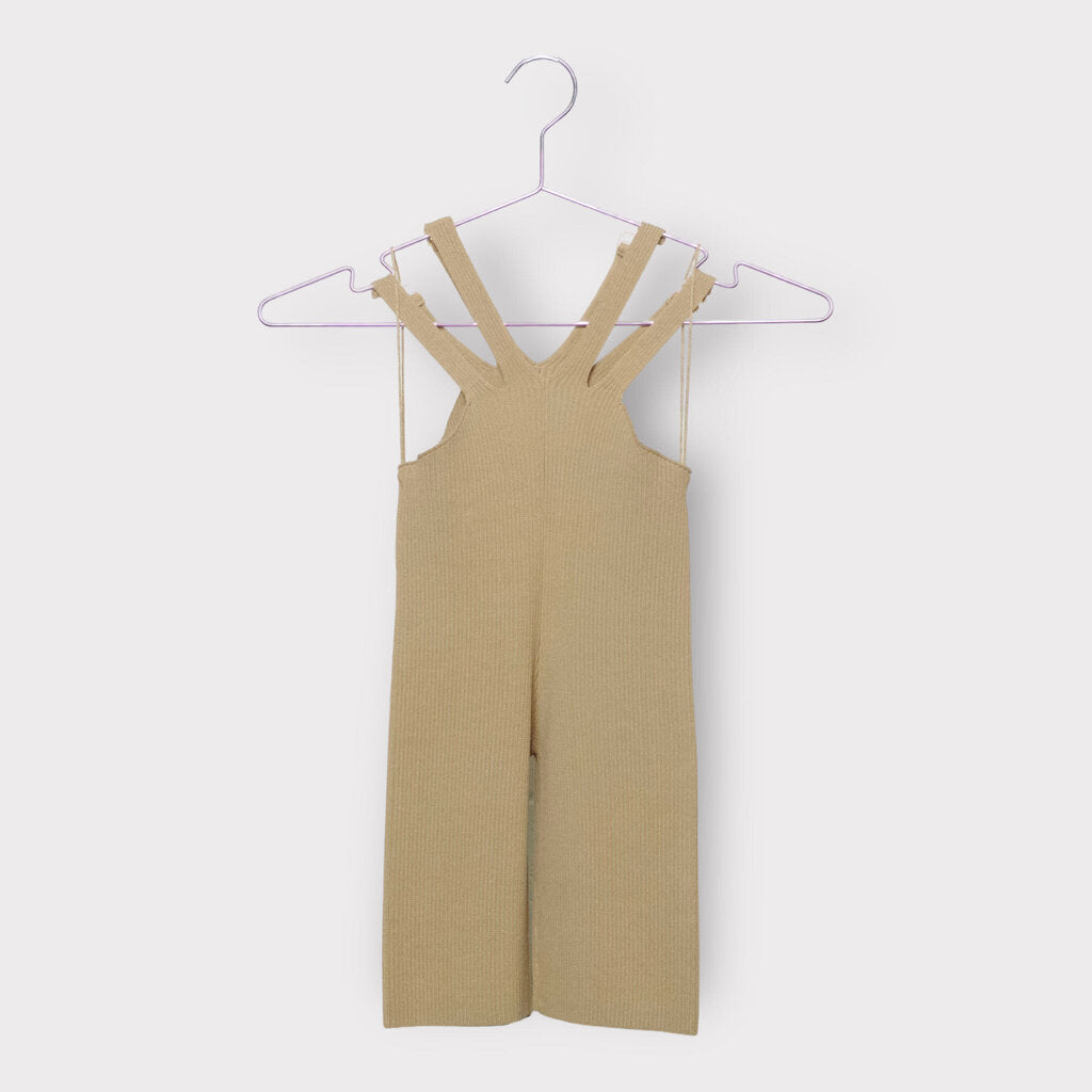   Dion Lee Beige Ribbed Hip Strap Bike Shorts