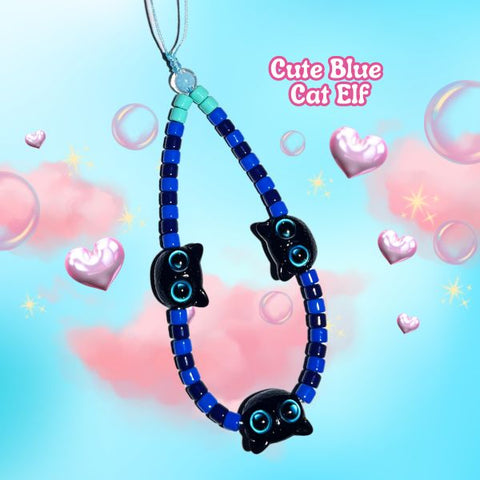 Cute Blue Cat Elf iPhone Case Charm from case not cake