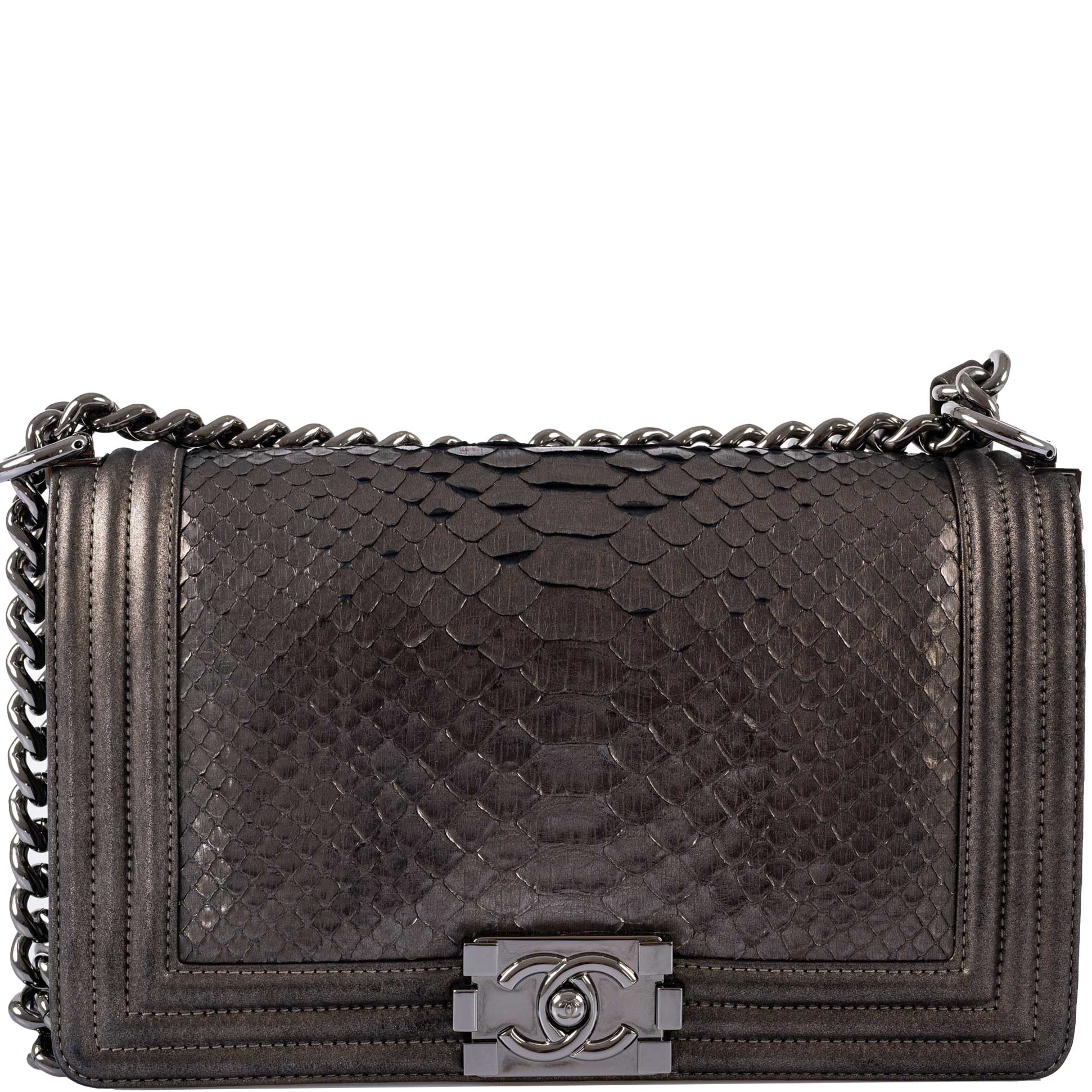 chanel python flap bag price