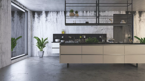 Luxurious home bar setup with marble countertop and sophisticated ambiance.