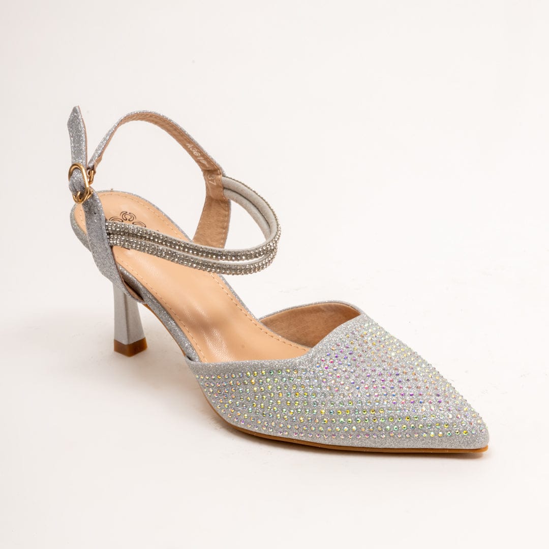 GLITTER VEINS-Shimmer Sandal in-Silver. – vanson-stores