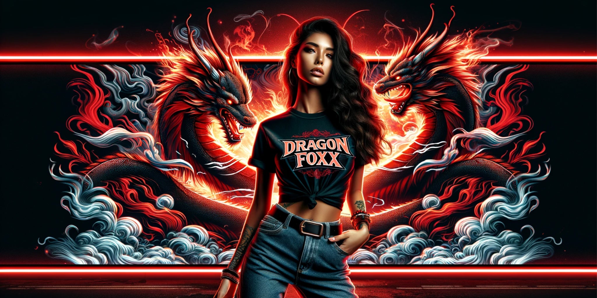 Dragon Foxx™ Women's T-shirt Banner