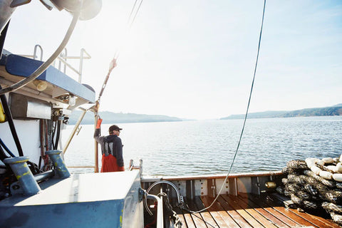 Fisherman on boat