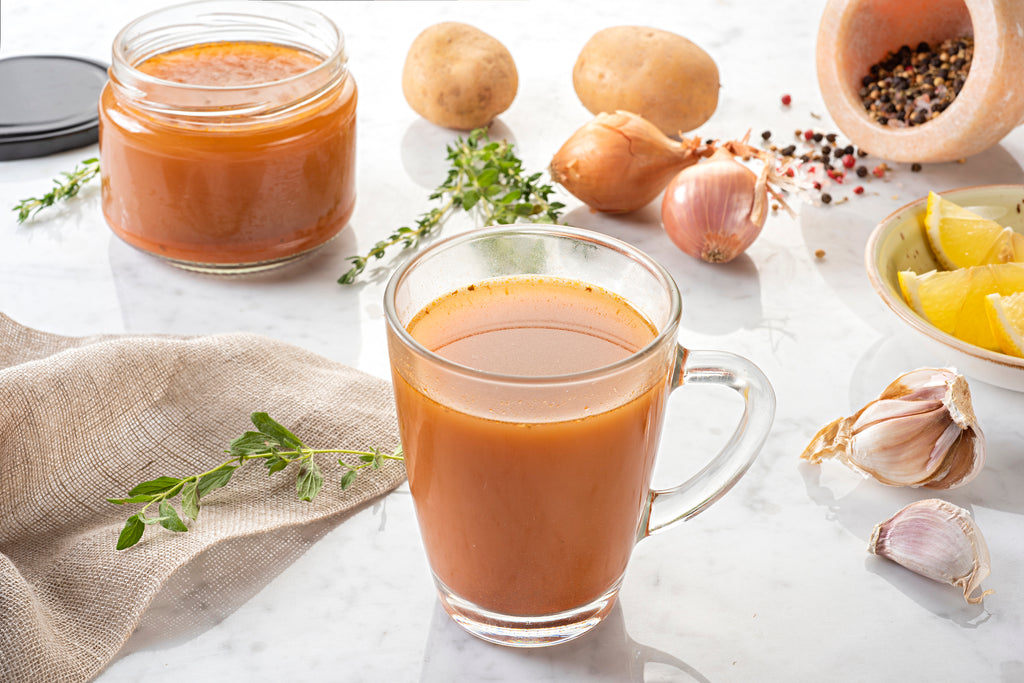 Healthy beef bone broth