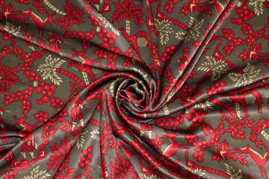 Gold and Black Zebra Print Silk Charmeuse – Prime Fabrics