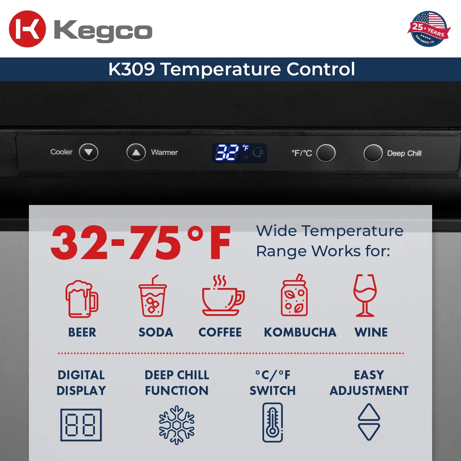 Kegco K309 Deep Chill feature