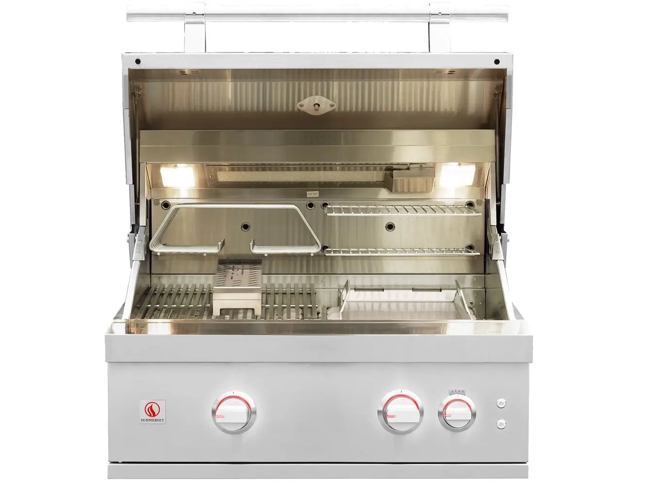 Summerset Quest 30-Inch built-in gas grill LED front panel and halogen interior lights