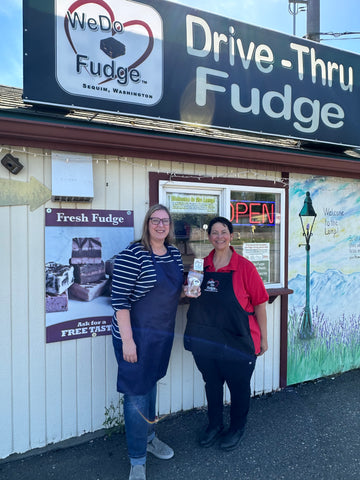 Our fudge and caramels drive thru in Sequim, WA