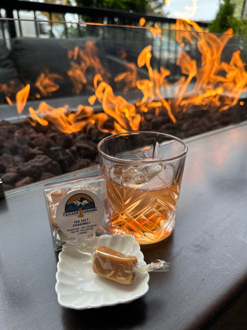 Sea Salt caramel and a Smoked Old Fashioned at Northwest Spirits.