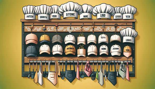 Customizable hats and accessories for food service uniforms