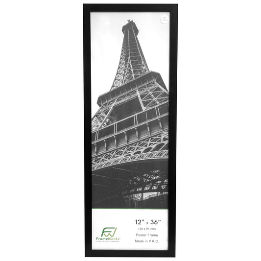 FrameWorks Paquete de 2 marcos de madera para póster de 24 x 36 pulgadas  con bordes clásicos