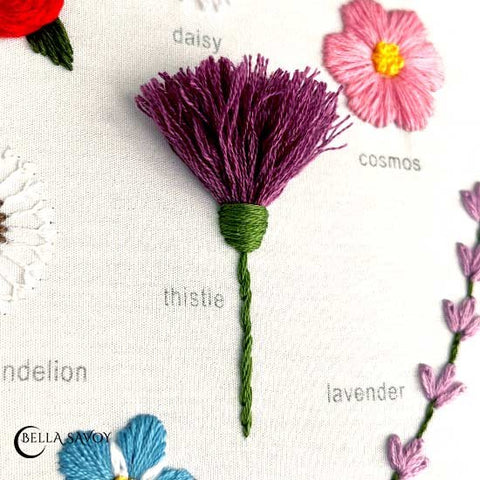 thistle embroidery flower