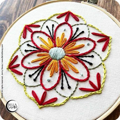 simple mandala embroidery